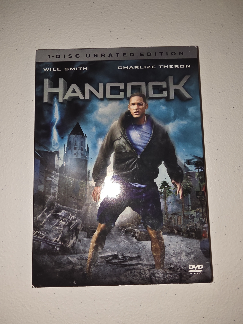 Hancock DVD Movie - Blue and Black Cover